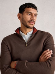 White Stuff Brown Newport Merino Funnel Jumper - Image 4 of 6