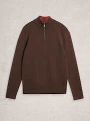 White Stuff Brown Newport Merino Funnel Jumper - Image 5 of 6