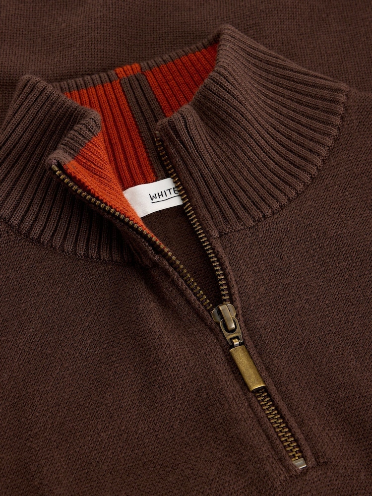 White Stuff Brown Newport Merino Funnel Jumper - Image 6 of 6