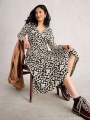 White Stuff Black Megan Jersey Dress - Image 4 of 6