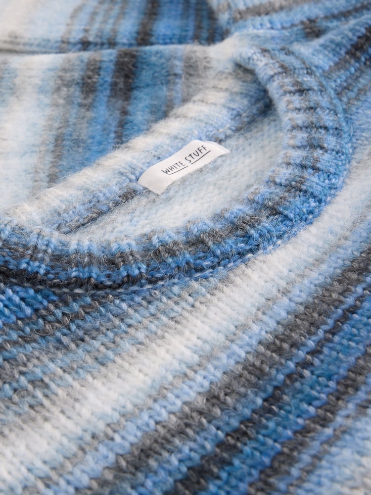 White Stuff Blue Sabrina Spacedye Jumper - Image 6 of 6