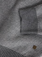 White Stuff Grey Newport Merino Jacquard Funnel Jumper - Image 6 of 6