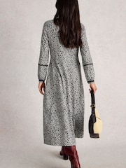 White Stuff Grey Megan Lace Jersey Dress - Image 2 of 6