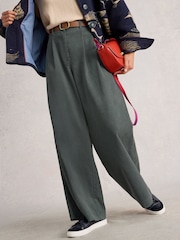 White Stuff Green Sasha Cord Wide Leg Trousers - Image 1 of 6