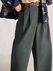 White Stuff Green Sasha Cord Wide Leg Trousers - Image 3 of 6