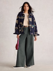 White Stuff Green Sasha Cord Wide Leg Trousers - Image 4 of 6
