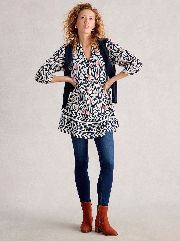 White Stuff Blue Marta Tunic - Image 2 of 6 White Stuff Blue Marta Tunic - Image 2 of 6
