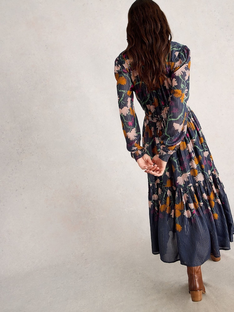 White Stuff Blue Yuki Midi Dress - Image 2 of 6 White Stuff Blue Yuki Midi Dress - Image 2 of 6