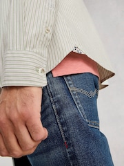 White Stuff Green Stamford Mini Stripe Shirt - Image 4 of 6