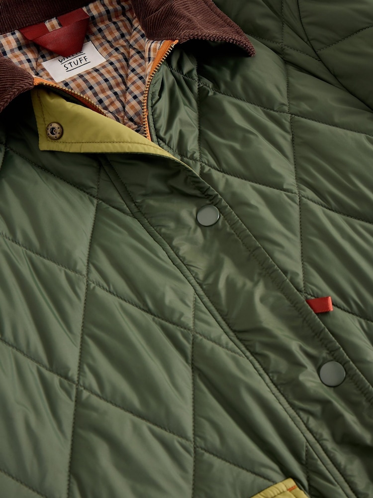 White Stuff Green Stella Longline Quilted Coat - Image 6 of 6 White Stuff Green Stella Longline Quilted Coat - Image 6 of 6