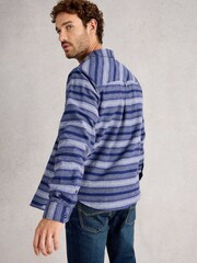 White Stuff Blue Upton Horizontal Stripe Shirt - Image 2 of 6