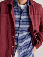 White Stuff Blue Upton Horizontal Stripe Shirt - Image 5 of 6