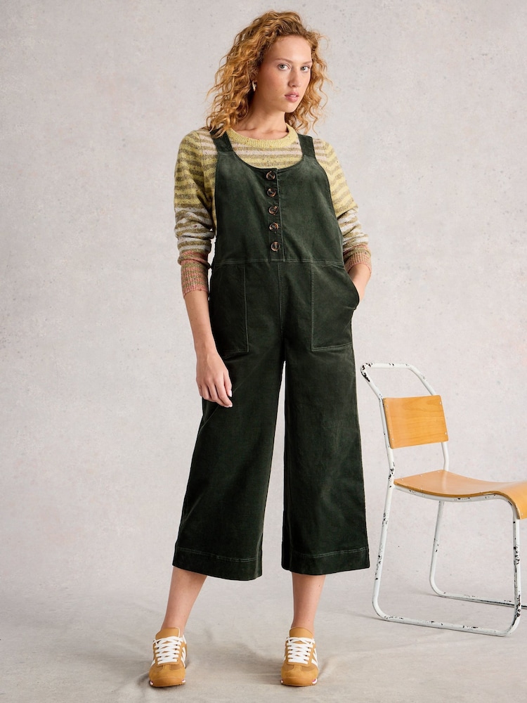 White Stuff Green Viola Cord Dungarees - Image 1 of 6