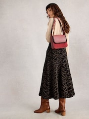 White Stuff Black Quinn Cord Midi Skirt - Image 3 of 6