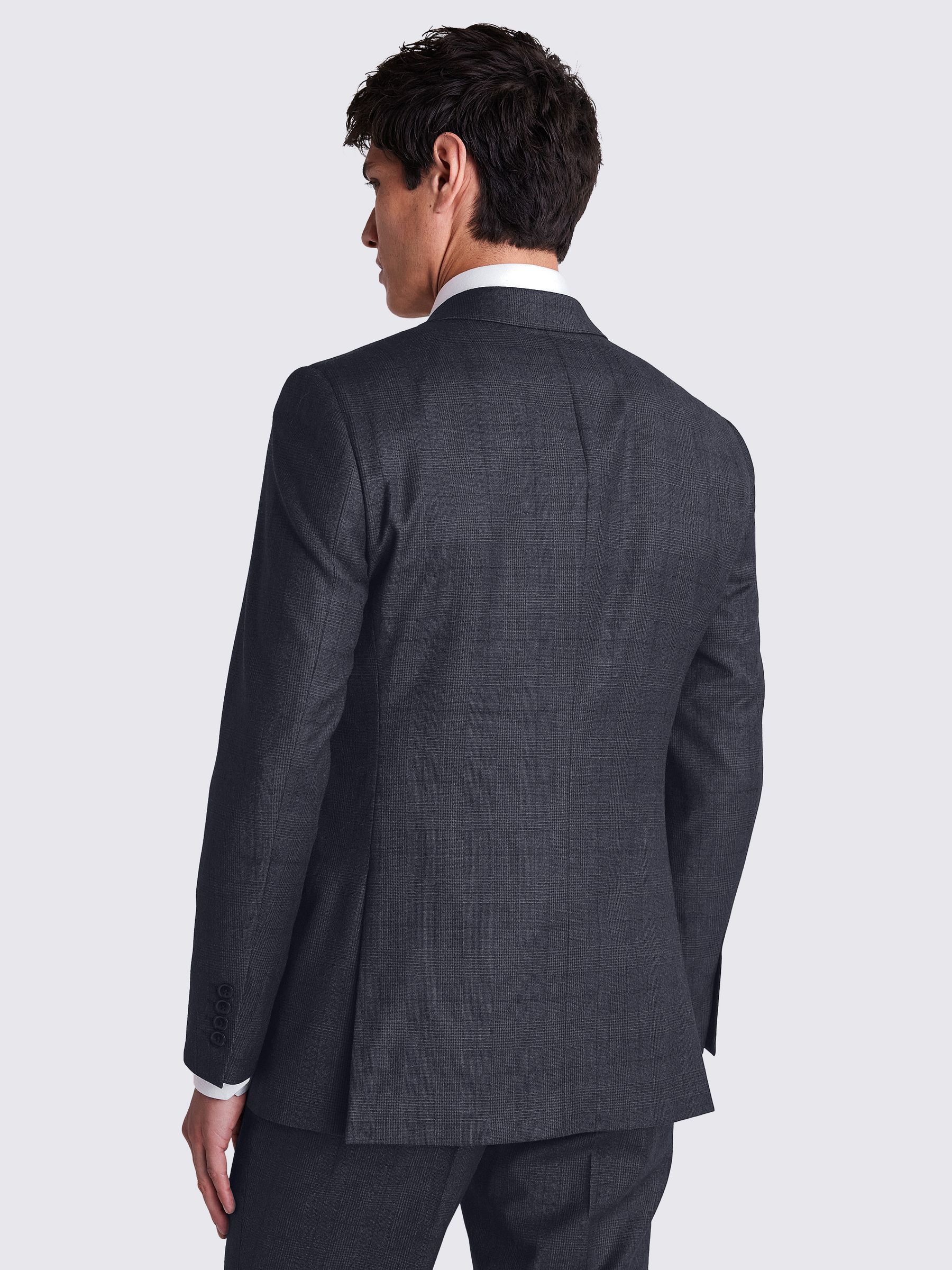 Buy MOSS Navy Check Tailored Fit Performance Double Breasted Suit