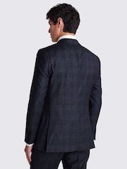 MOSS Navy Tailored Fit Performance Double Breasted Suit Jacket - Image 3 of 5
