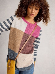 White Stuff Pink Talia Nep Jumper - Image 1 of 6