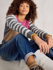 White Stuff Pink Talia Nep Jumper - Image 2 of 6