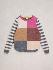 White Stuff Pink Talia Nep Jumper - Image 5 of 6