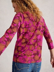 White Stuff Pink Nelly 3/4 Sleeve T-Shirt - Image 4 of 6