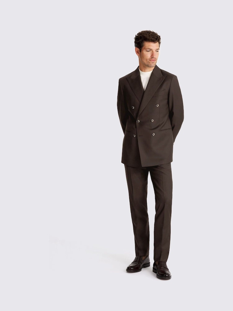 MOSS Italian Tailored Fit Brown Twill Jacket - Image 1 of 6