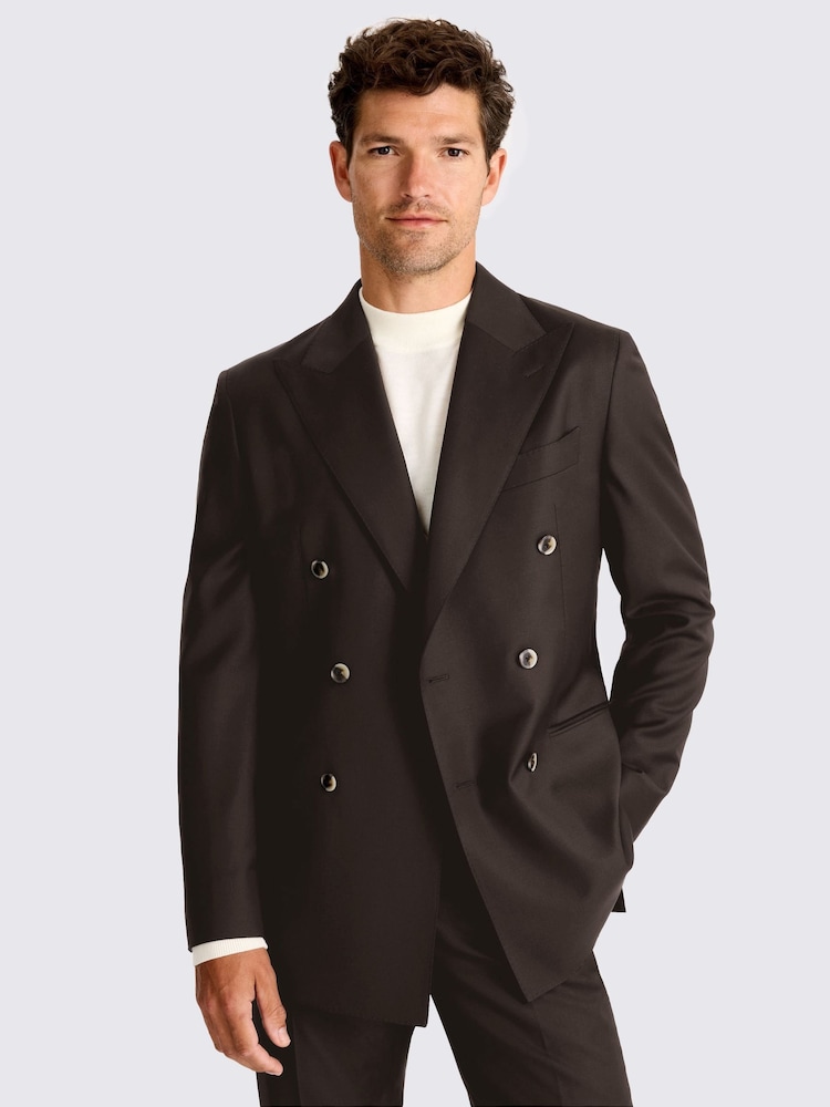 MOSS Italian Tailored Fit Brown Twill Jacket - Image 2 of 6