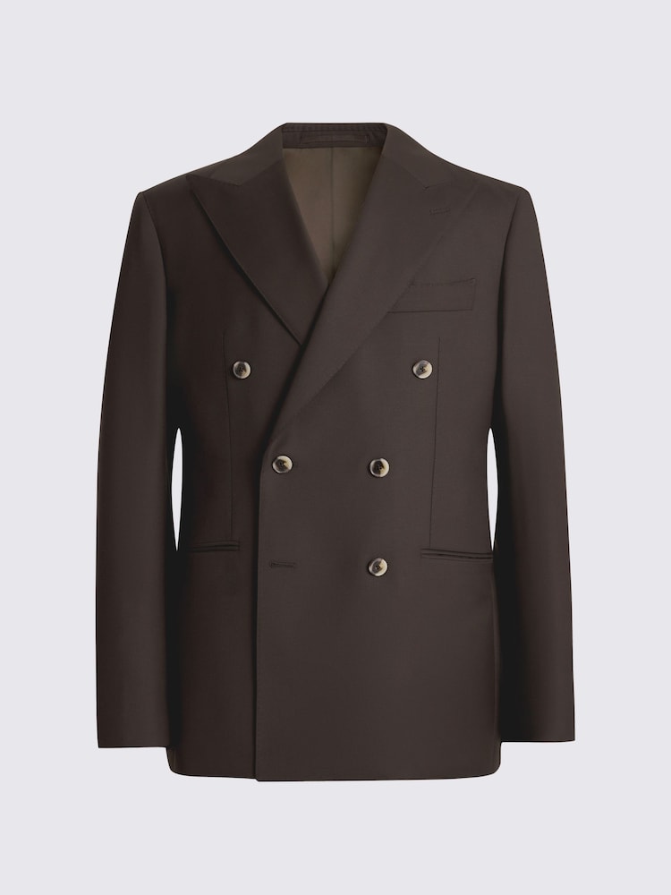 MOSS Brown Tailored Italian Twill Suit Jacket - Image 5 of 5 MOSS Brown Tailored Italian Twill Suit Jacket - Image 5 of 5