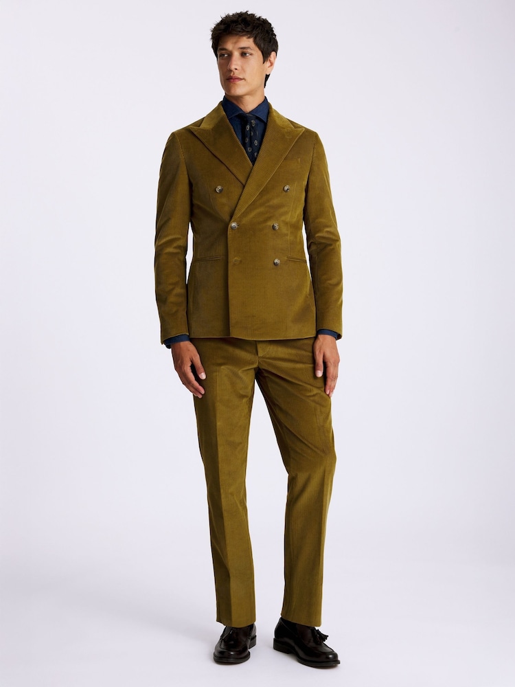 MOSS Olive Slim Fit Corduroy Suit Jacket - Image 2 of 5