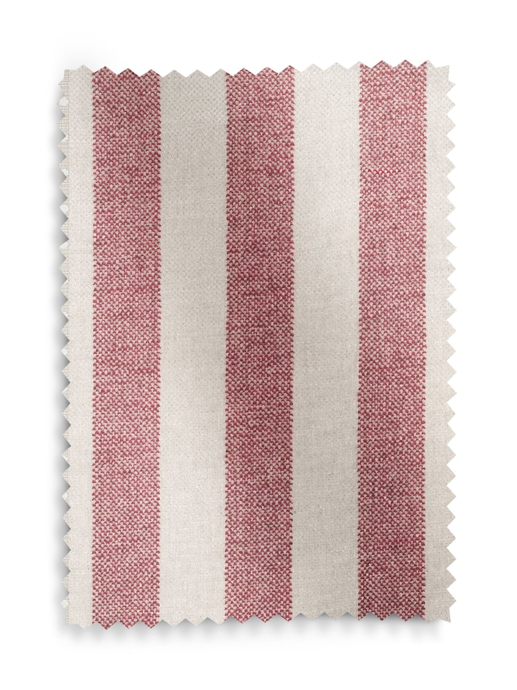 Dark Pink Stripe Bold Chenille Stripe Upholstery Swatch - Image 1 of 1