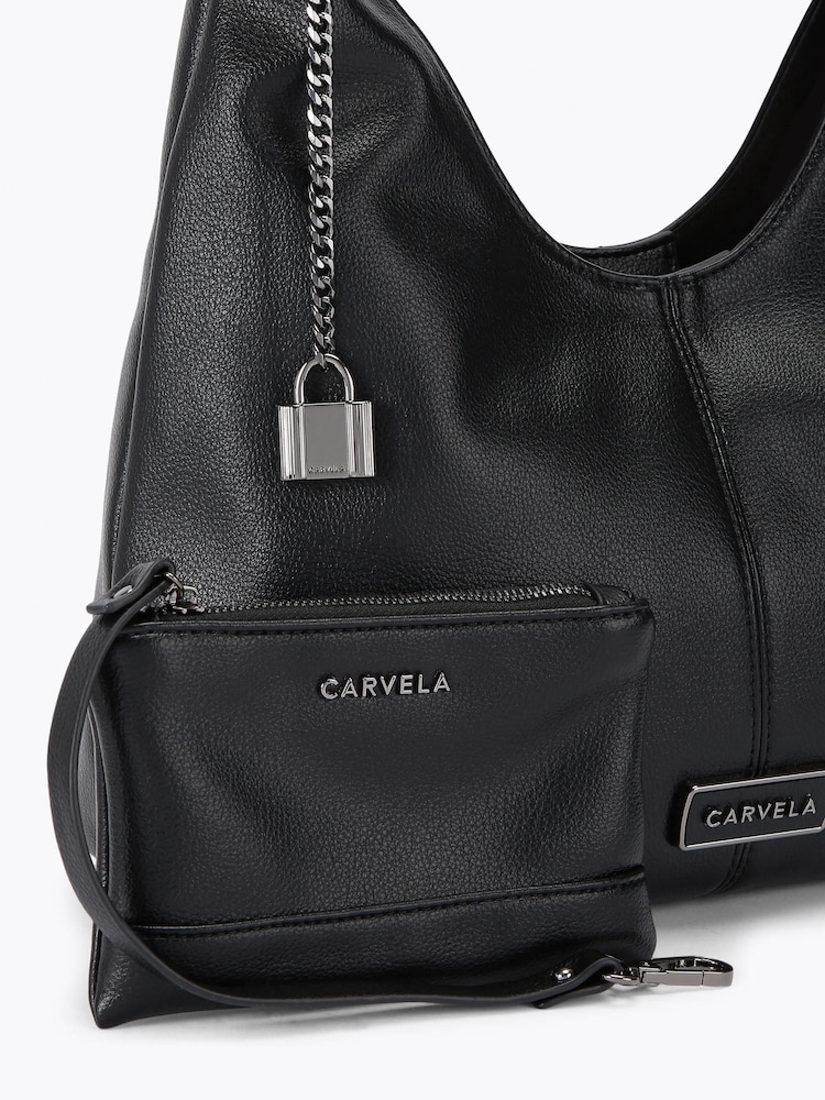 Carvela Black Cassia Mini Hobo Bag - Image 5 of 5