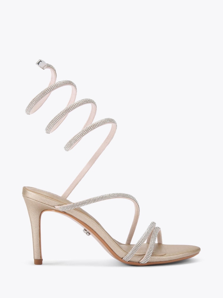 Carvela Gold Carvela Spiral 80 Sandals - Image 1 of 4 Carvela Gold Carvela Spiral 80 Sandals - Image 1 of 4