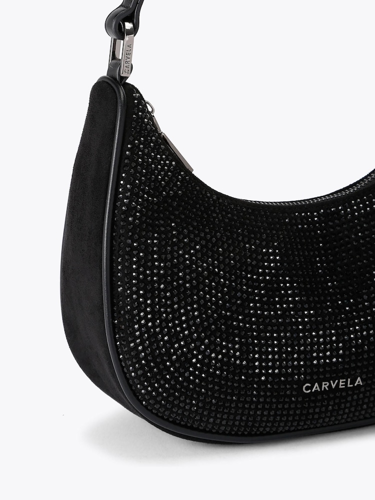 Carvela Black Diamante Scoop Bag - Image 4 of 4 Carvela Black Diamante Scoop Bag - Image 4 of 4