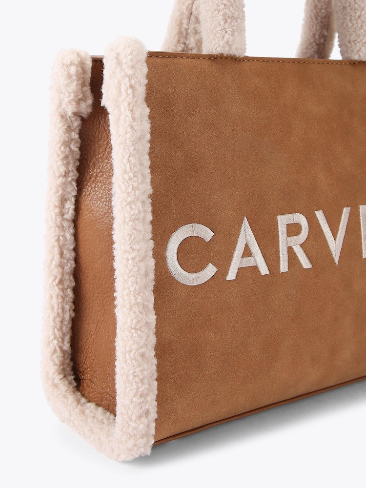 Carvela Natural Frame Midi Fur Bag - Image 4 of 4