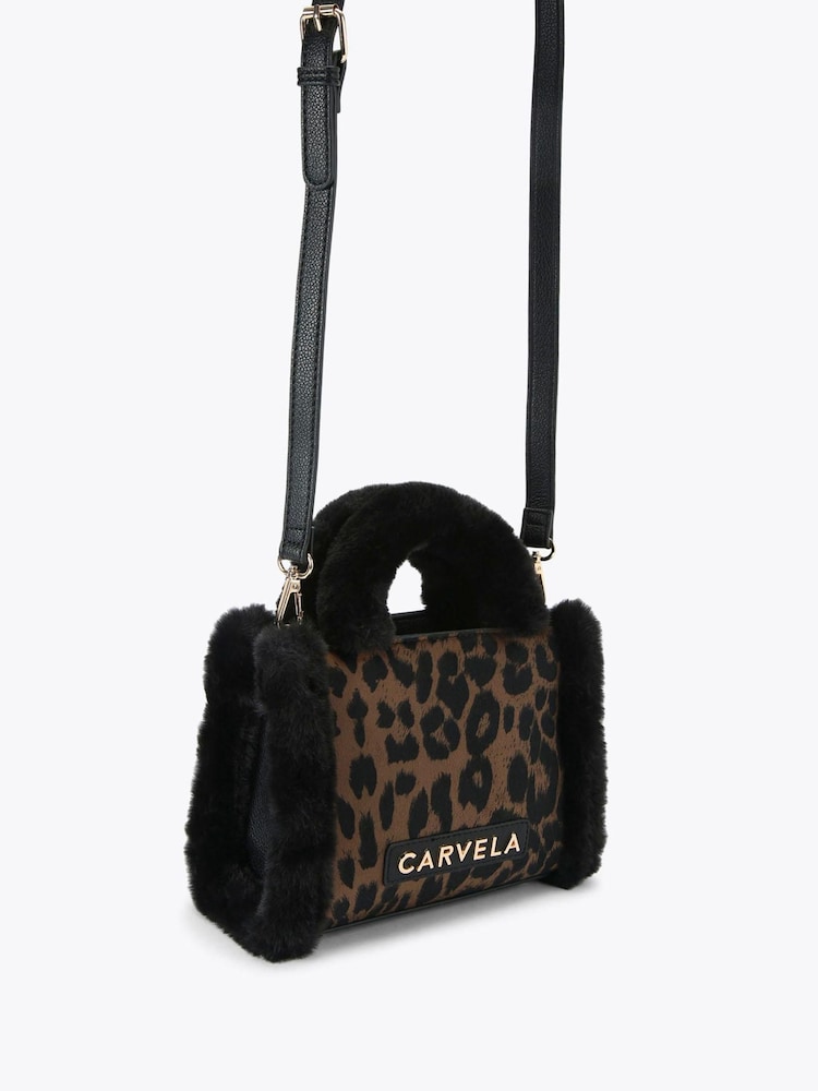 Carvela Frame Micro Fur Black Bag - Imagen 2 de 4