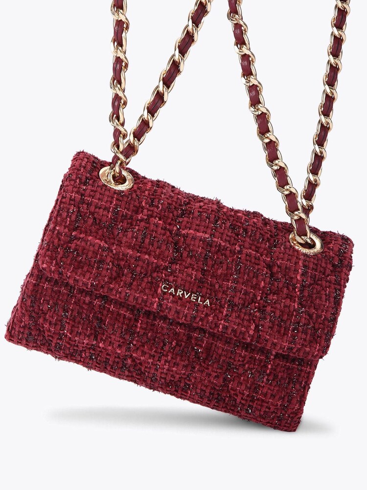 Carvela Red Rosa Chain Shoulder Bag - Image 4 of 4