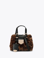 Carvela Black Maria Micro Fur Bag - Image 1 of 4