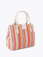 Carvela Pink Maria Mini Stripe Bag - Image 2 of 4