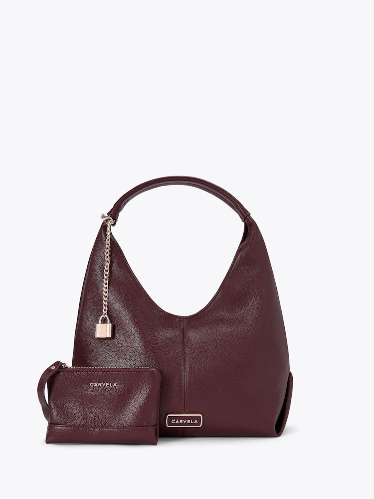 Carvela Red Cassia Mini Hobo Bag - Image 1 of 4 Carvela Red Cassia Mini Hobo Bag - Image 1 of 4