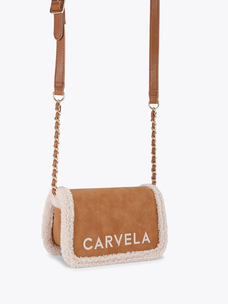 Carvela Natural Frame Fur Shoulder Bag - Image 2 of 4