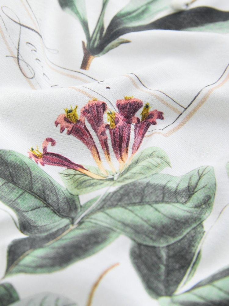 White Floral Jersey Slip - Image 8 of 8