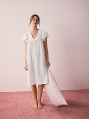 Cream Cotton Blend Nightdress - Image 1 of 7