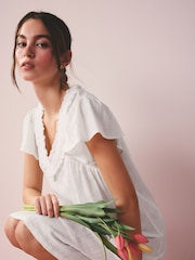 Cream Cotton Blend Nightdress - Image 2 of 7