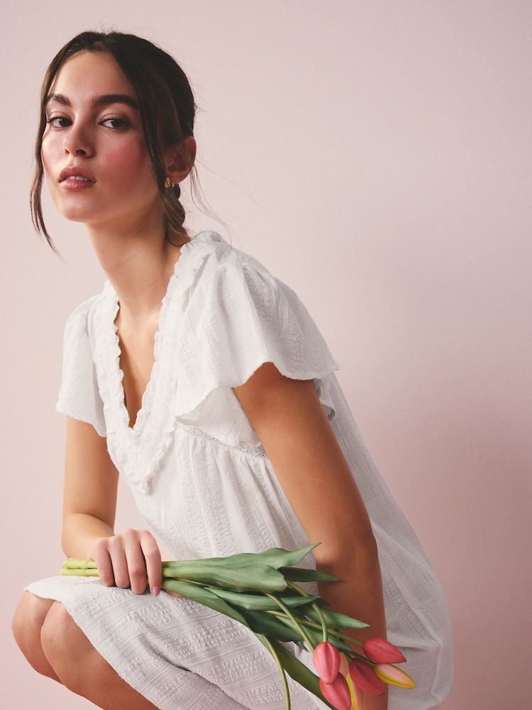 Cream Cotton Blend Nightdress - Image 2 of 7