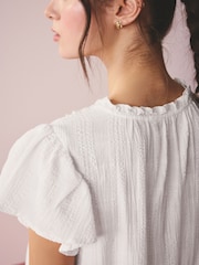 Cream Cotton Blend Nightdress - Image 3 of 7