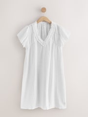Cream Cotton Blend Nightdress - Image 5 of 7