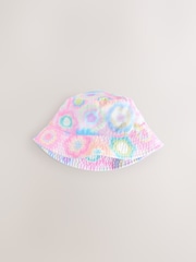 White/Blue Embroidery Bucket Hat (3mths-16yrs) - Image 1 of 3