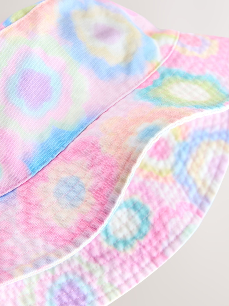 White/Blue Embroidery Bucket Hat (3mths-16yrs) - Image 2 of 3