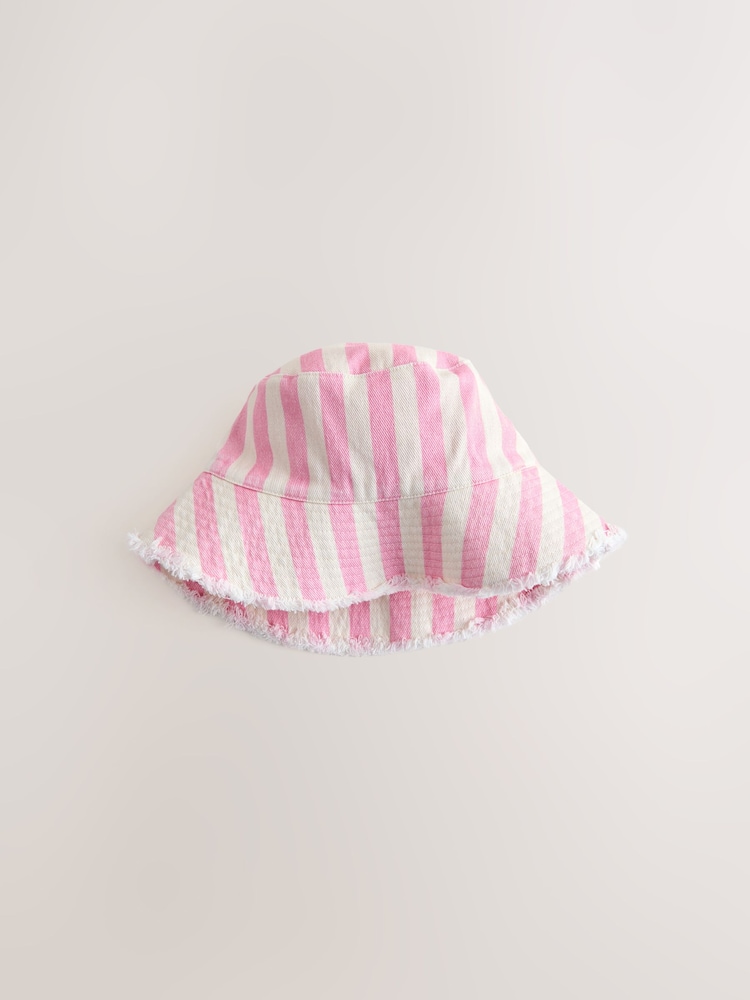Pink Stripe Bucket Hat (3mths-16yrs) - Image 1 of 3 Pink Stripe Bucket Hat (3mths-16yrs) - Image 1 of 3
