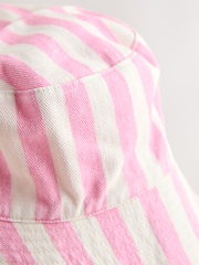 Pink Stripe Bucket Hat (3mths-16yrs) - Image 3 of 3