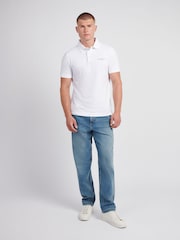 Jack Wills White Chest Union Flag Pique Polo Shirt - Image 2 of 6